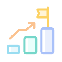 Graphic icon to illustrate progress in quitting smoking