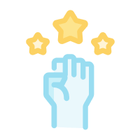 Fist icon to illustrate the motivation needed to stop smoking