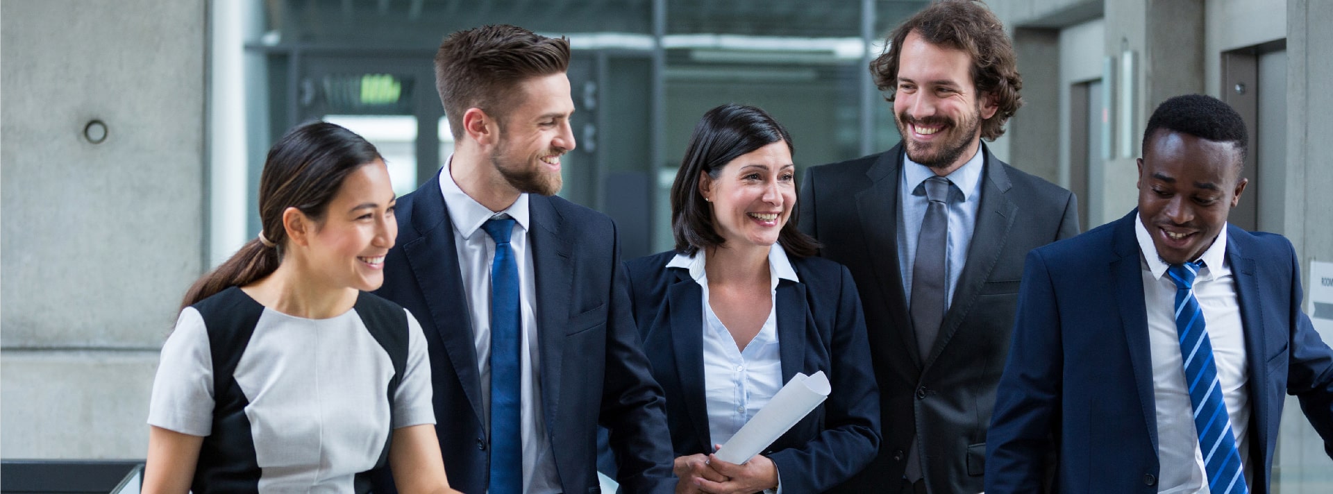 Employees in suits